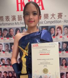 Usianya Baru 14 Tahun, Rhania Aurelie Berdiri di Panggung Hong Kong dan Kalahkan Penyanyi Senior