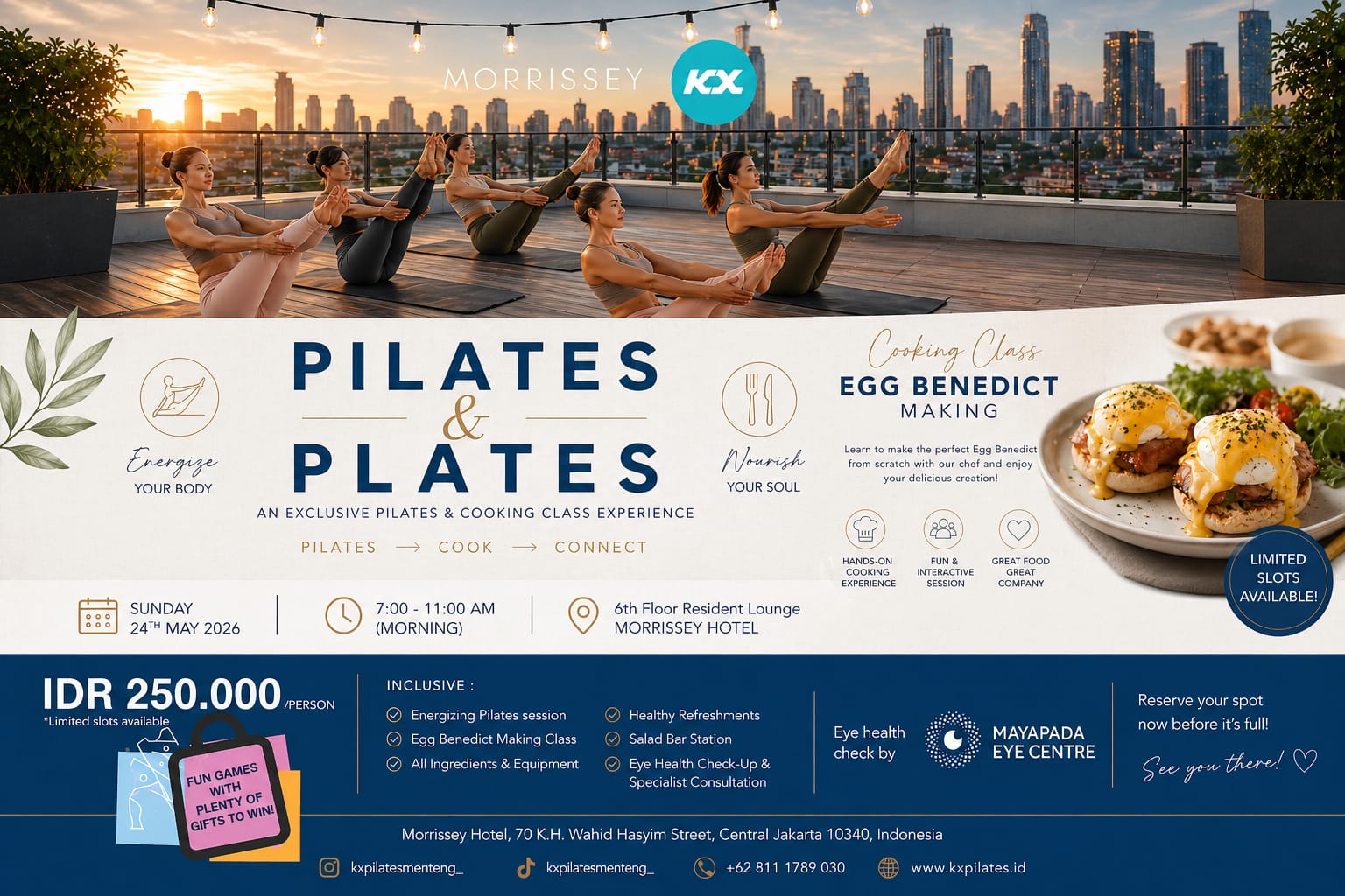 Seru & Sehat! Morrissey Hotel Ajak Warga Jakarta Ikut Pilates dan Cooking Class